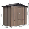 Metal Steel Garden Shed 6x8ft,3x5ft Storage Sheds Lockable Outdoor Tool House