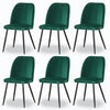 2/4/6 Velvet Suede Dining Chairs Upholstered seat with Metal Legs Kitchen Chairs