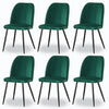 Set of 2,4,6 Velvet Suede Dining Chairs Upholstered seat Ergnomic with Metal Leg
