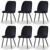 2/4/6 Velvet Suede Dining Chairs Upholstered seat with Metal Legs Kitchen Chairs