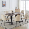 Set of 2,4,6 Velvet Suede Dining Chairs Upholstered seat Ergnomic with Metal Leg