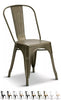 Style Industrial Metal Dining Chairs Vintage Retro Kitchen Cafe Stacking