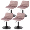 1/2/4x Adjustable Breakfast Bar Stool Gas Lift Swivel Velvet Padded Barstool Pub