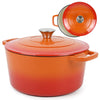 Cast Iron Casserole Dish Pot With Lid Dutch Oven 5L Enameled Stew Pot Stockpot