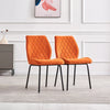 Set of 2 Velvet Dining Chairs Upholstered Armless Side Chairs Thick Cushion Seat