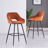 2 X Bar Stools Velvet Breakfast Chair Kitchen High Counter Stool Pub Restaurant