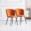 Dining Chairs Set of 2/4 Velvet Kitchen Chairs with Metal Legs