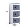 Round ABS Cylinder Cabinet Cupboard Drawer Storage Unit Bathroom Bedroom Stand