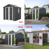 Garden Shed With Window Doors Outdoor Steel Apex Roof Tool Foundation