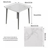 4-Person Large Glossy Marble Dining Table Modern Kitchen Table Office Work Table