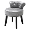 Retro Bedroom Vanity Stool Crushed Velvet Padded Studded Dressing Table Chair