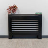 RADIATOR COVER Wall Cabinet MDF Wood Black Horizontal Line Grill Shelf Cabinet