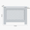 Radiator Cover MDF Wood Cross Pattern Grill Wall Cabinet Traditional Furniture