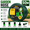 50M GARDEN HOSE PIPE HEAVY DUTY REINFORCED BRAIDED PVC WATERING HOSEPIPE REEL