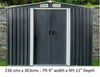 Metal Garden Shed 6 X 4, 8 X 4, 8 X 6, 10 X 8 Garden Storage WITH FREE BASE New