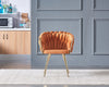 Velvet Dining Chair with Door Knocker Ring Windsor Dressing Room Chair 1/2/4/6