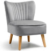 Industrial Retro Faux Leather/Velvet Armchair Ribbed Back Chair Lounge Sofa Seat