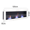 Insert/Wall Mounted Bio Ethanol Fireplace Biofire Fire Burner Glass Professional
