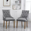 1/2/4/6 Dining Chairs Armchair High Back Linen/Velvet Upholstered Wood Legs Home