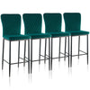 Set of 2/4/6 Bar Stools Velvet Breakfast Bar Chairs Kitchen Office Restaurant