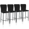 Set of 2/4/6 Bar Stools Velvet Breakfast Bar Chairs Kitchen Office Restaurant