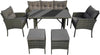 7-Seater Rattan Furniture Set with Table Armchairs Stools Garden Outdoor Patio