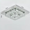 20-100cm Flush Mount Modern Square Ceiling Chandelier Crystal Light Lamp Pendant