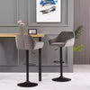 2x Bar Stools Breakfast Comfortable Swivel Gas Lift Kitchen Stool Leather Chairs
