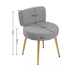 Makeup Stool Soft Pouffe Medium Backrest Dressing Table Vanity Chair Padded Seat