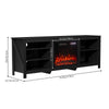 Electric Fireplace With TV Stand Unit Cabinet LED Fire Heater Flame Living Room