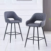 2 X Bar Stools Velvet Breakfast Chair Kitchen High Counter Stool Pub Restaurant