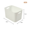 White Storage Boxes with Lid Plastic Storage Basket Cupboard Organiser Stackable