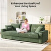 3/4 Seater Corduroy Sofa Jumbo Cord Modern Sofa Couch Seats with 2 Pillows Soft