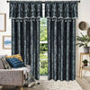 Curtains Ready Made Fully Lined Jacquard Pencil Pleat Tape Top Pair & Tiebacks