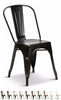 Style Industrial Metal Dining Chairs Vintage Retro Kitchen Cafe Stacking