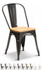 Style Industrial Metal Dining Chairs Vintage Retro Kitchen Cafe Stacking