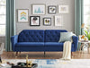 3 Seater Velvet Sofa Bed Click Clack 5 Colour Luxury Button Tufted Sleeper Couch
