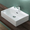 Bathroom Sink Countertop Wash Basin Ceramic Wall Mounted Rectangle Sink