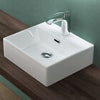Bathroom Sink Countertop Wash Basin Ceramic Wall Mounted Rectangle Sink