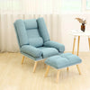 Fabric Upholstered Lazy Sofa Lounge Recliner Chair Bed Fireside Armchair w/Stool