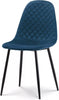 Dining Chairs Velvet Set Padded Seat Metal Leg Kitchen Chair Home Office