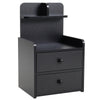 Extra Tall Bedside Cabinet Nightstand Side Table Shelf Bookshelf Storage Drawer