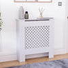 White Radiator Cover MDF Small Large Modern Wood Slat Grill Cabinet Furniture
