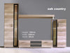 Modern BENTLEY Living Room Furniture Set TV Entertainment Unit Glass