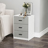 3 Drawer Wooden Bedroom Bedside Cabinet Furniture Storage Nightstand Side Table