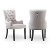 Tufted Studded Velvet Dining Accent Chair Victoria Door Knocker | SINGLE WINDSOR