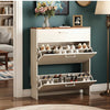 Slim Shoe Cabinet 3 Tier Drop Down Hallway Storage Unit