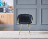 Velvet Dining Chair with Door Knocker Ring Windsor Dressing Room Chair 1/2/4/6