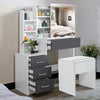 Dressing Table With Drawers Mirror Stool Set Makeup Desk Vanity Table Bedroom