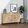 Modern Wooden Sideboard Storage Cabinet Unit With 2 Doors & 2 Drawers Wood Units